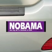 NOBAMA -ちょうど社会主義を拒否して下さい バンパーステッカー (車上)