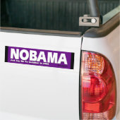 NOBAMA -ちょうど社会主義を拒否して下さい バンパーステッカー (トラック上)