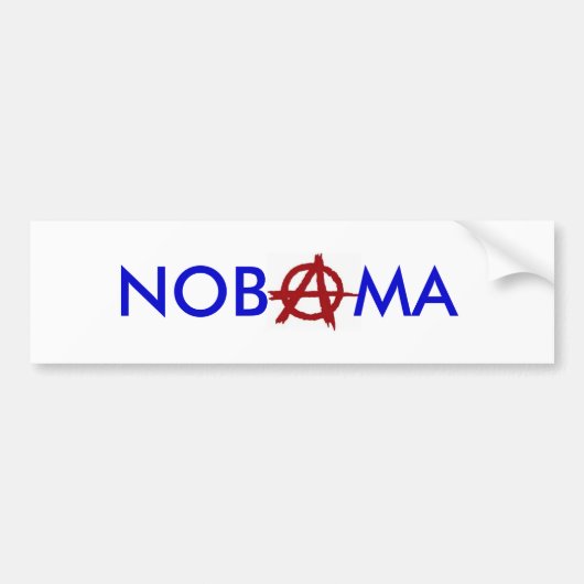 "Nobama"の無秩序 バンパーステッカー (正面)