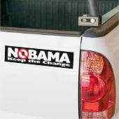 NoBama: 変更を保って下さい バンパーステッカー (トラック上)