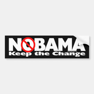 NoBama: 変更を保って下さい バンパーステッカー