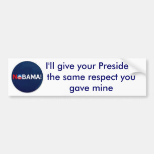 NOBAMA、私はあなたの大統領に同じ再…与えます バンパーステッカー