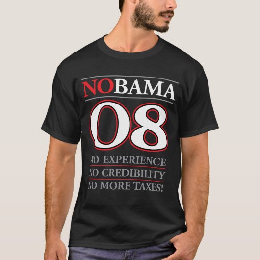 NOBAMA 08 -オバマ無し Tシャツ (正面)