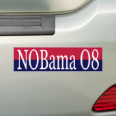 NoBama 08 バンパーステッカー (車上)