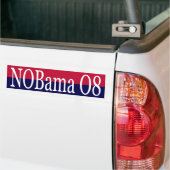 NoBama 08 バンパーステッカー (トラック上)