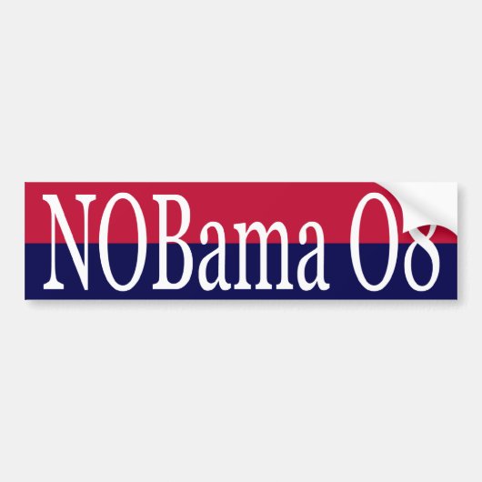 NoBama 08 バンパーステッカー (正面)