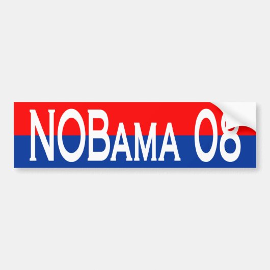NoBama 08 バンパーステッカー (正面)