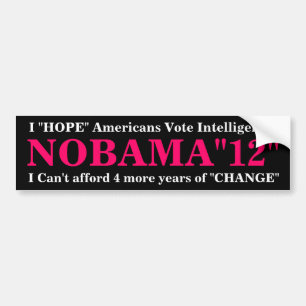 NOBama "12" バンパーステッカー