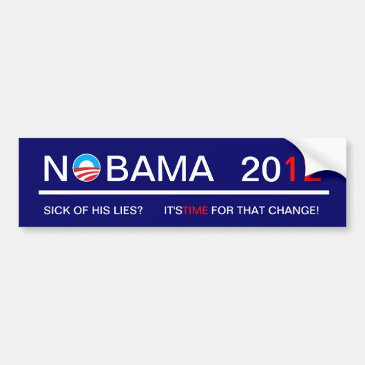 Nobama 2012年 バンパーステッカー (正面)