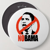 NOBAMA/ANTI-OBAMAのTシャツ 缶バッジ (正面&裏面)