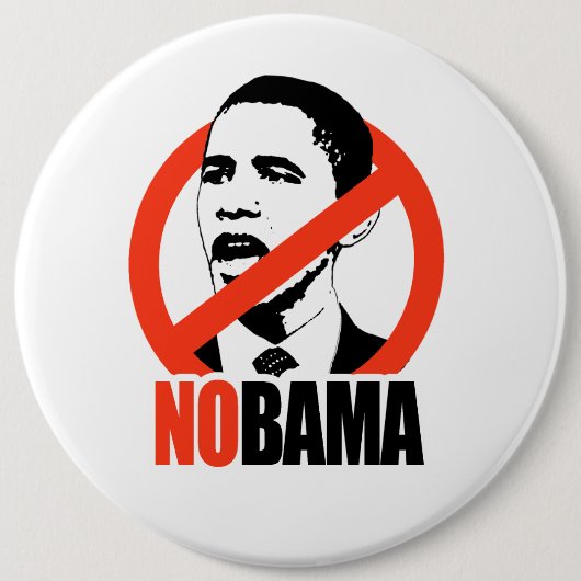 NOBAMA/ANTI-OBAMAのTシャツ 缶バッジ (正面)