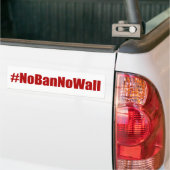 #NoBanNoWall バンパーステッカー (トラック上)