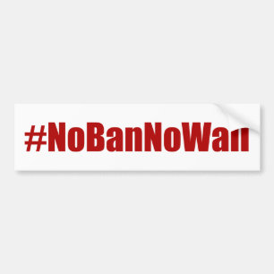 #NoBanNoWall バンパーステッカー