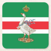 Nobile Contrada dell' Oca (Goose) Palio スクエアペーパーコースター (正面)