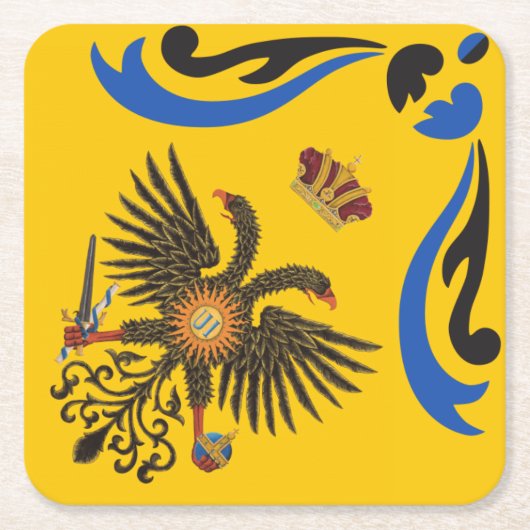 Nobile Contrada dell'Aquila Palio di Siena (イーグル) スクエアペーパーコースター (正面)