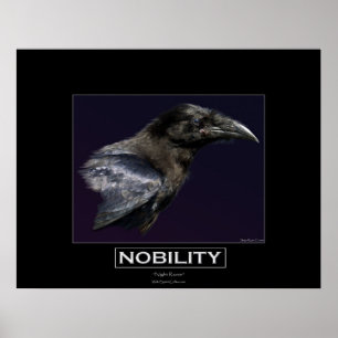 NOBILITY Motivational Raven Portait ポスター