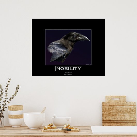 NOBILITY Motivational Raven Portait ポスター (キッチン)
