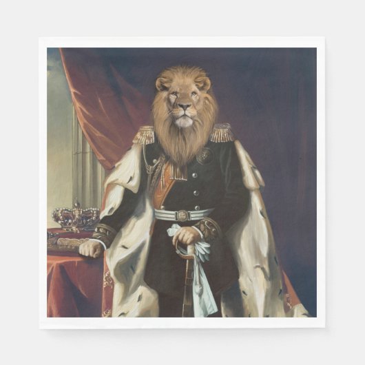 Noble Beasts - Dandy Lion スタンダードランチョンナプキン (正面)