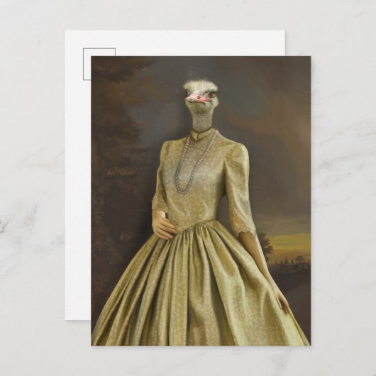 Noble Beasts - Dandy Ostrich ポストカード (正面/裏面)