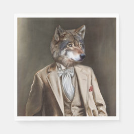 Noble Beasts - Dandy Wolf スタンダードランチョンナプキン