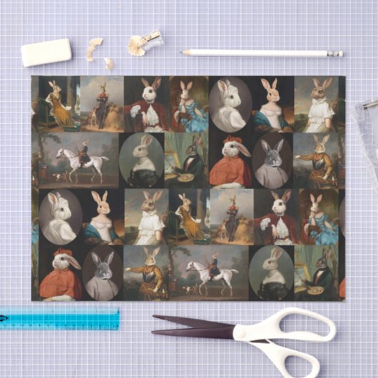Noble Bunnies Portrait Collection Decoupage 薄葉紙 (クラフト)