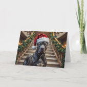 Noble Cane Corso Dog Guardian of Christmas カード (正面)