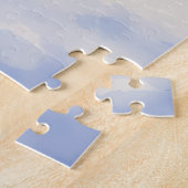 Noble Doberman Guarding Christmas Sleigh Winter ジグソーパズル (側面)