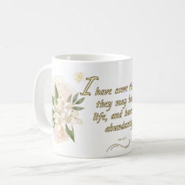 Noble Life Mug: 'John 10:10 コーヒーマグカップ