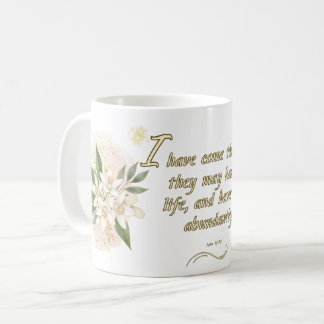 Noble Life Mug: 'John 10:10 コーヒーマグカップ