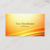 Noble Shimmery Orange Curved DecorロゴQRコード 名刺 (正面)