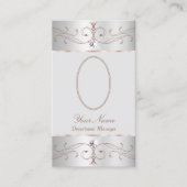 Noble Silverバラ金ゴールド華美オーナメント（写真あり） 名刺 (正面)