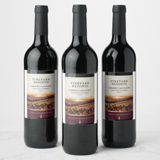 "Noble Vine Design: Captivating Labels for Premium ワインラベル (ボトル)
