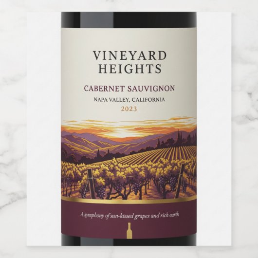 "Noble Vine Design: Captivating Labels for Premium ワインラベル (シングルラベル)