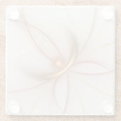 Nobly Copper And Gold Abstract Modern Fractal Art ガラスコースター (裏面)