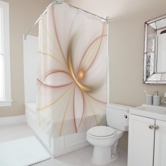 Nobly Copper And Gold Abstract Modern Fractal Art シャワーカーテン (インサイチュ)