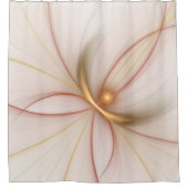 Nobly Copper And Gold Abstract Modern Fractal Art シャワーカーテン (正面)