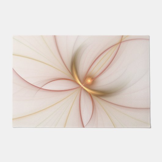 Nobly Copper And Gold Abstract Modern Fractal Art ドアマット (正面)