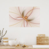 Nobly Copper And Gold Abstract Modern Fractal Art ポスター (キッチン)