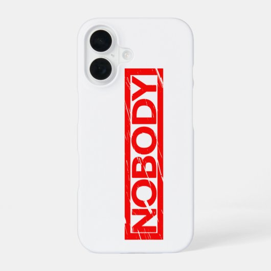 Nobodyスタンプ iPhone 16ケース (裏面)