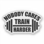 Nobody 気に Train Harly Gym Motivationステッカー シール (正面)