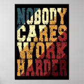 Nobody 気に Work Harlyトレーニング体操メンタルヘルス ポスター (正面)