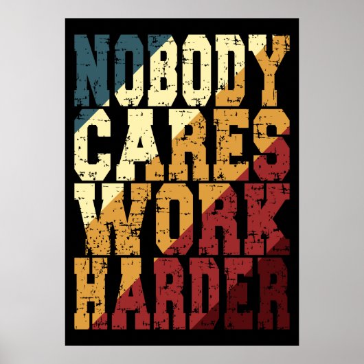 Nobody 気に Work Harlyトレーニング体操メンタルヘルス ポスター (正面)