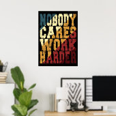 Nobody 気に Work Harlyトレーニング体操メンタルヘルス ポスター (ホームオフィス)