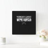 Nobody 気に Work Harlyフィットネストレーニングジムギフト スクエア壁時計 (ホーム)