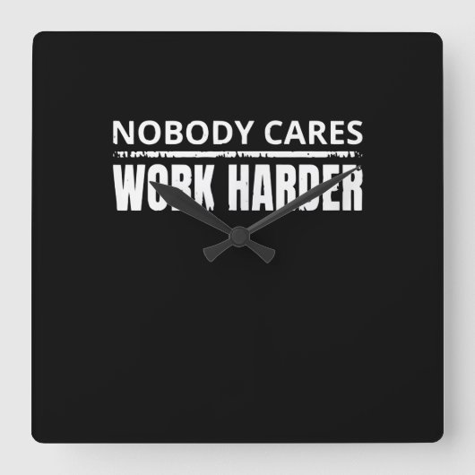 Nobody 気に Work Harlyフィットネストレーニングジムギフト スクエア壁時計 (正面)