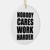 Nobody 気に Work Harlyフィットネストレーニングジムギフト セラミックオーナメント (右)