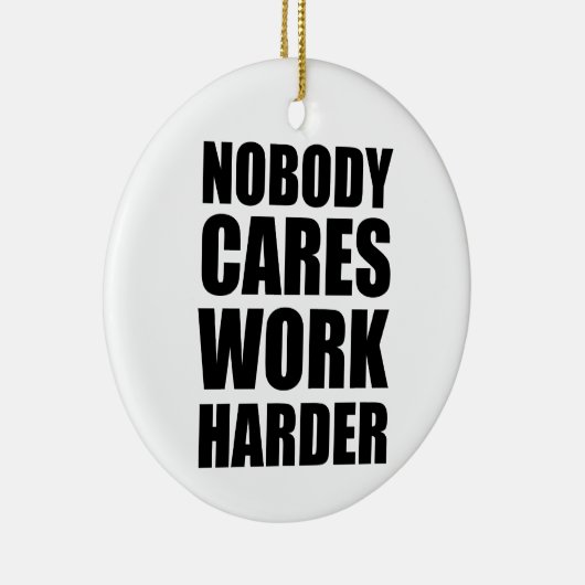 Nobody 気に Work Harlyフィットネストレーニングジムギフト セラミックオーナメント (右)