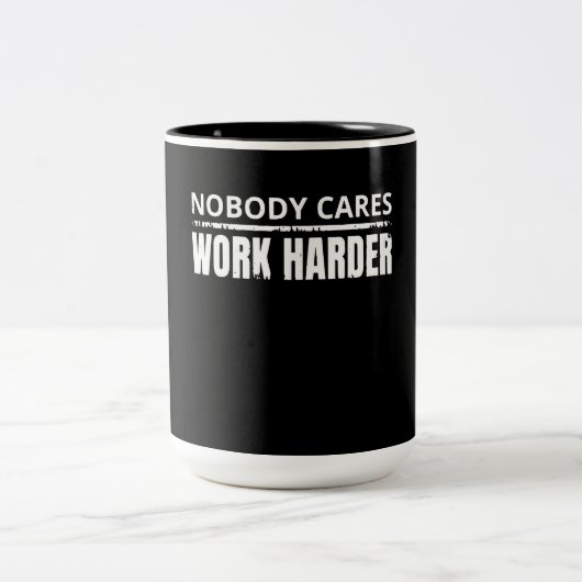 Nobody 気に Work Harlyフィットネストレーニングジムギフト ツートーンマグカップ (中央)