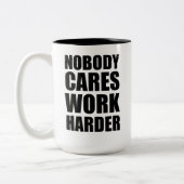 Nobody 気に Work Harlyフィットネストレーニングジムギフト ツートーンマグカップ (左)