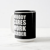 Nobody 気に Work Harlyフィットネストレーニングジムギフト ツートーンマグカップ (正面左)